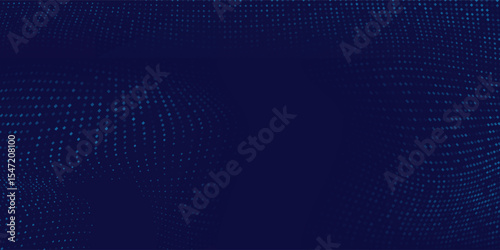 Simple blue wavy halftone background. Dot pop art sport style background