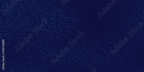 Modern blue wavy halftone background. Dot pop art sport style art