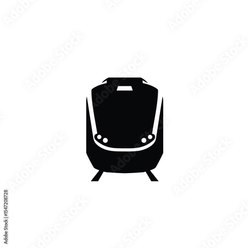 Train Silhouette flat Vector 