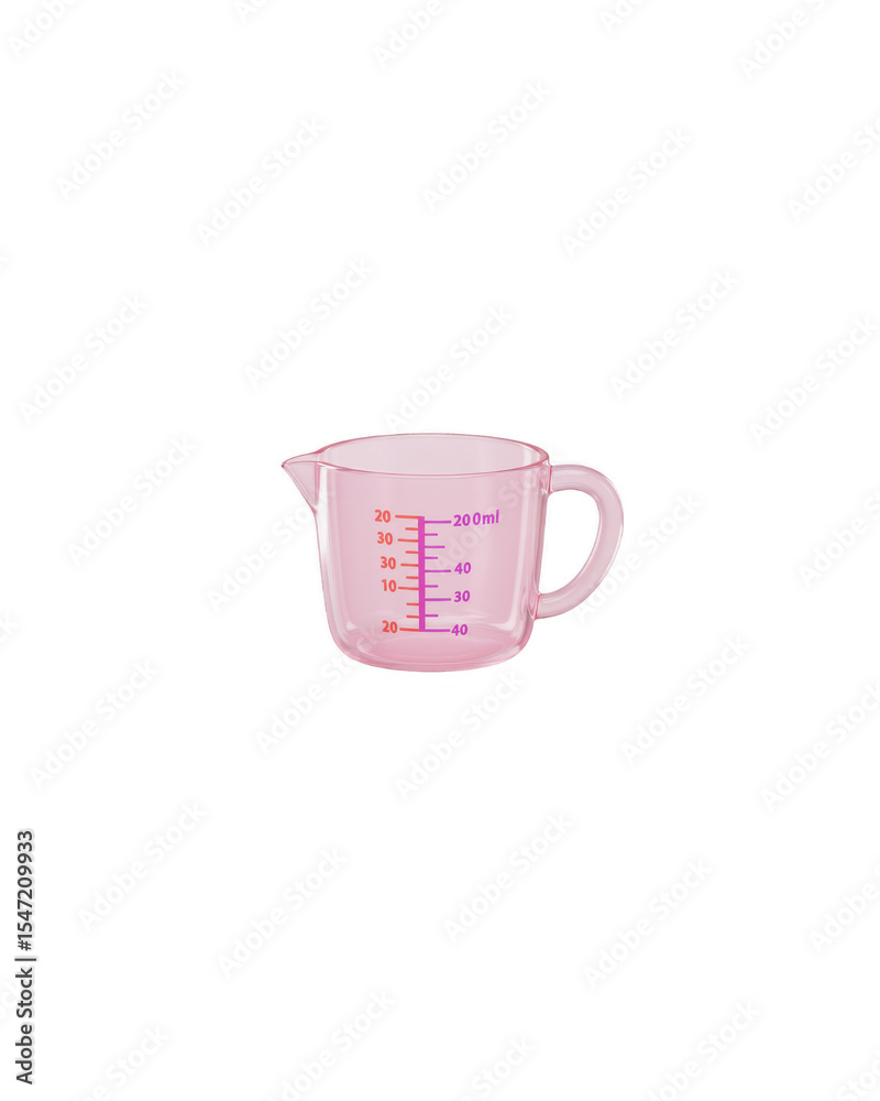 Measuring Cup in Transparent Pink Measuring Cup in Transparent Pink