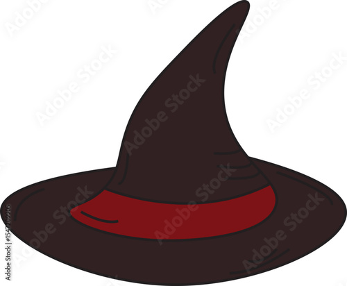 The Illustration of witch hat for halloween