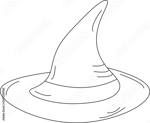 The Illustration of witch hat for halloween