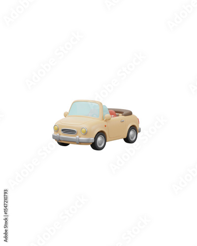 Beige classic convertible car