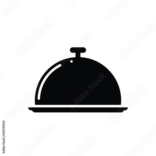 restaurant cloche on white