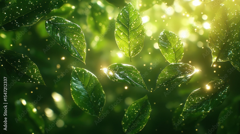 Lush green leaves Lush green leaves