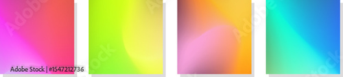 Set of trendy multicoloured background. Minimal hand made gradient background ideas for banner, templates, flyer, textile, home decor. Vector illustration. Summer splash color palette.
