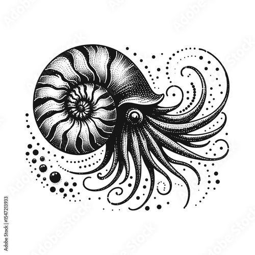vector illustration of a seashell