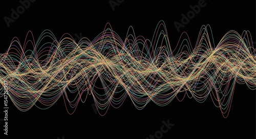 Abstract Colorful Wave Lines Background Design