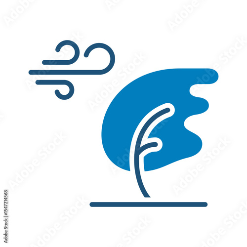 Strong wind icon vector design in trendy style