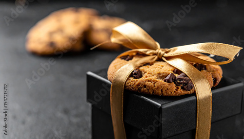 Chocolate chip cookie gift box dessert sweet treat baked delicious