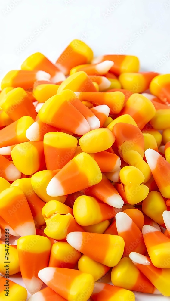 Pile of candy corn candies isolated on white background Pile of candy corn candies isolated on white background