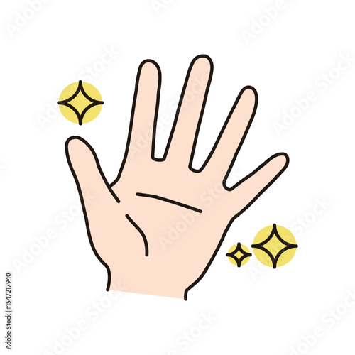 hand holding a star icon
