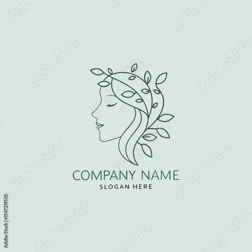 Eps vector logo for ladies beauty parlor brands featuring skincare, make-up and body message