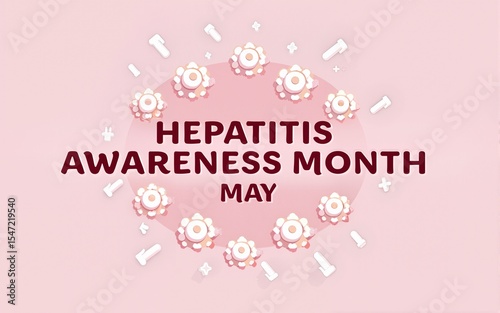 Vector Illustration of Hepatitis Awareness Month observed in May. High quality