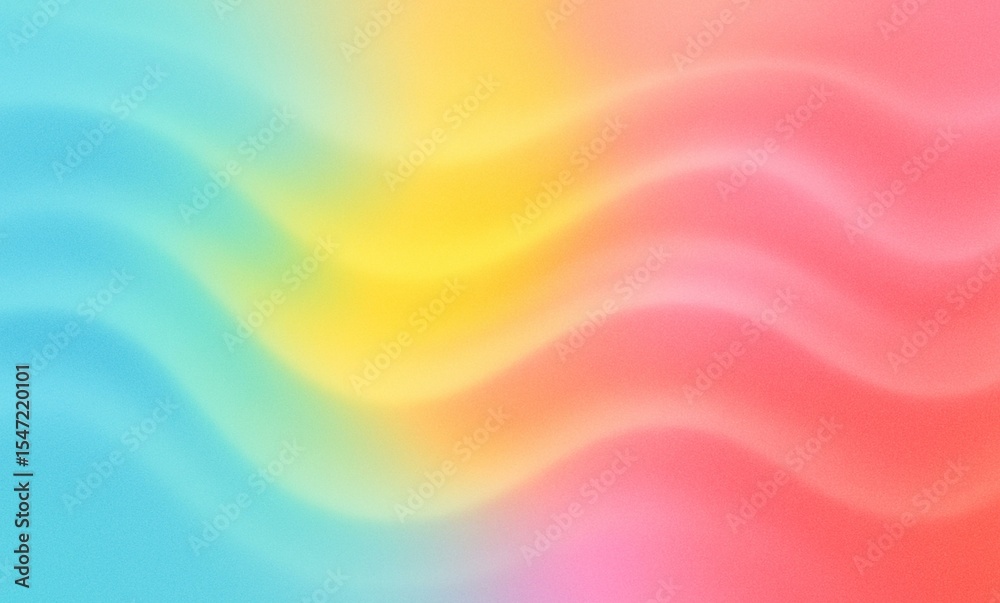 Obraz premium Ocean Breeze Gradient with Pastel Rainbow Flow