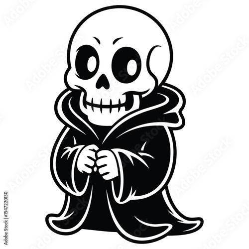 Skull cartoon drawing 