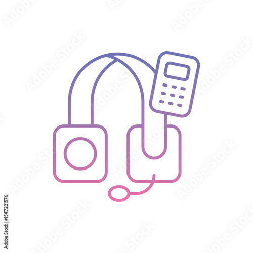 Audio Guide Icon vector stock illustration