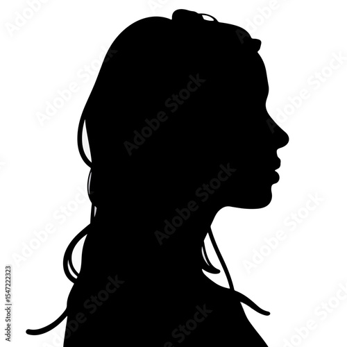Silhouette of customer support representative wearing headset, service concept
