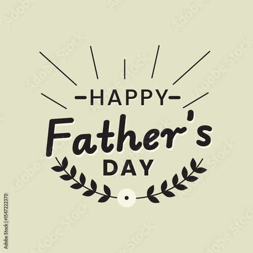 Happy Father's Day logo design, Handwritten text with Father's Day with love vector logo, love for fathers.