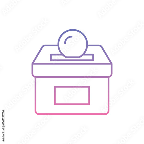 Donation Box Icon vector stock illustration