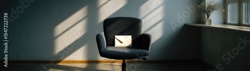 Unfair wage and hourly pay impact basic salary concept. A minimalist chair in a sunlit room, creating a tranquil atmosphere.