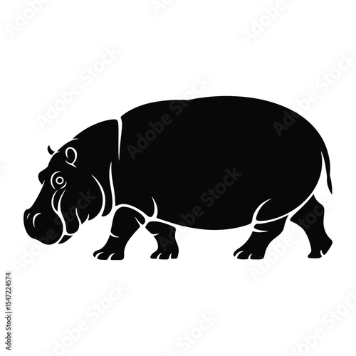 hippopotamus vector illustration