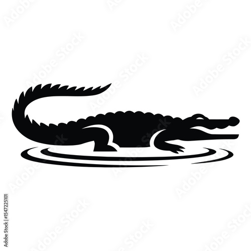 crocodile black silhoutte