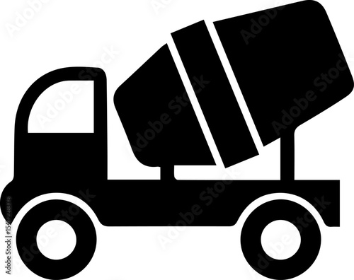 cement mixer truck icon design for templates.