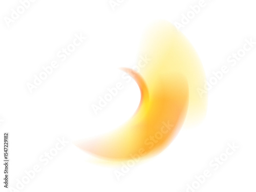 Abstract illustration of a curved, gradient shape with vibrant yellow and orange tones