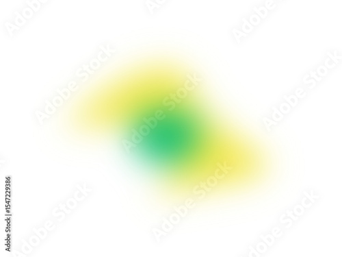 Abstract yellow and green gradient shape with a black background design element