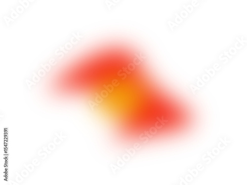 Abstract vibrant red and orange shape with layered effect on a black background