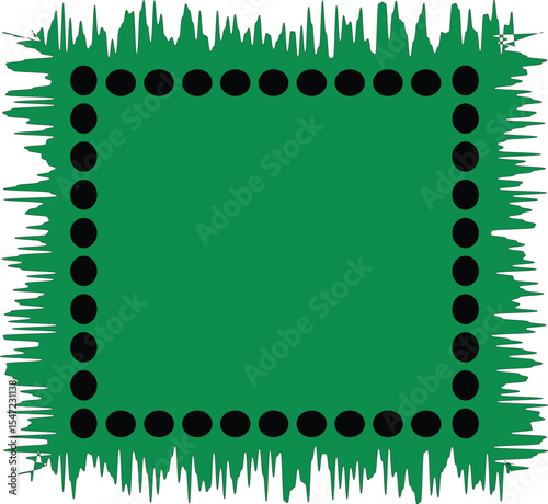 Green Black Border Frame Image