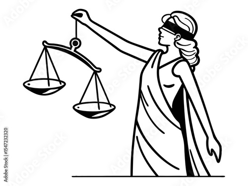 Themis Holding Balance Symbol of Fairness