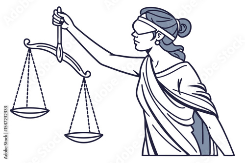 Statue of Justice with Scale Artwork