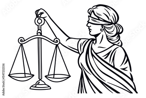 Justice Lady Holding Scale Concept Art