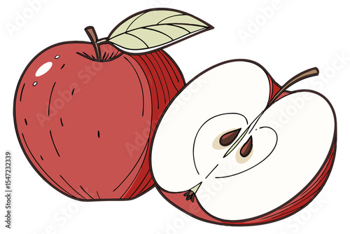 Apple Illustration with Fresh Detail