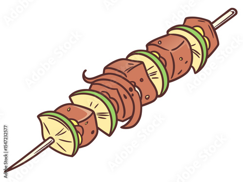 Juicy Kebab Vector Food Art