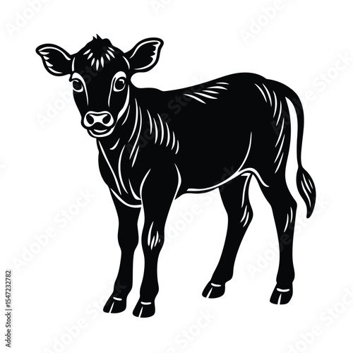 Calf vector silhouette
