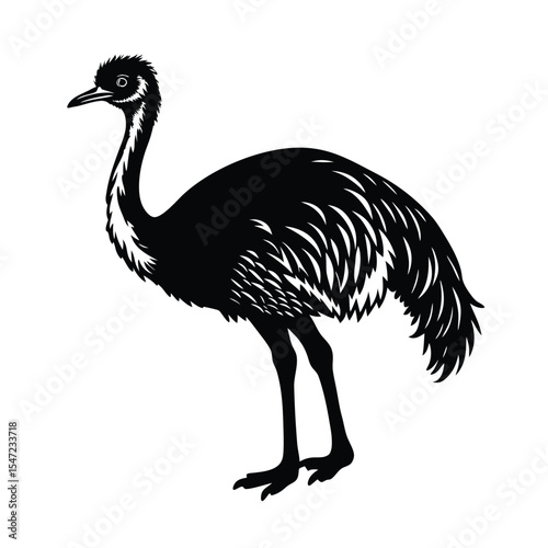 Emu vector silhouette