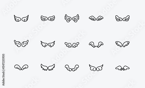 Hand Drawn Doodle Wings Graphic Pack