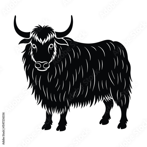 Yak vector silhouette