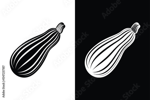 Vector Zucchini Clean Icon silhouette for Web and Design Use