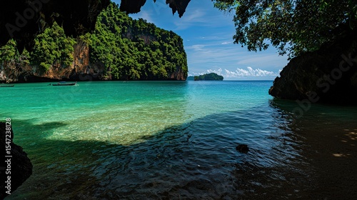 Tropical paradise scenic seaside crystal clear waters thailand beach serene environment inviting view natural beauty experience