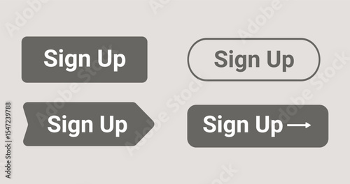 Different Sign-Up Button Styles, Unique Sign-Up Button Variations