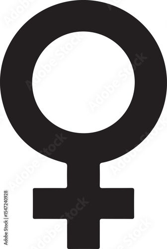 Female gender symbol vector illustration