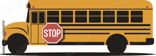 Generic school bus vector illustration