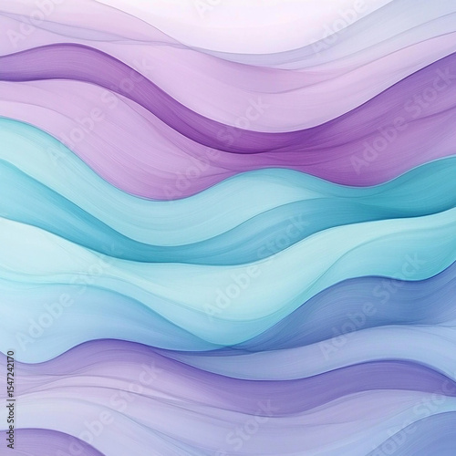 Abstract Watercolor Background Pastel Purple Blue Waves Texture isolated on transparent background