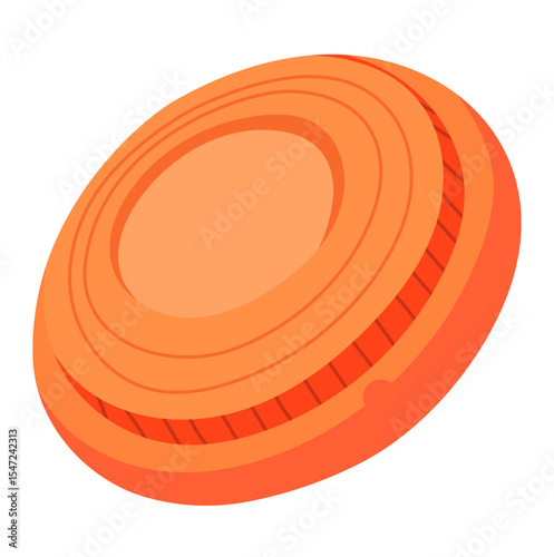 Clay Shooting Target or Clay Pigeon Target Illustration Isolated on White Background