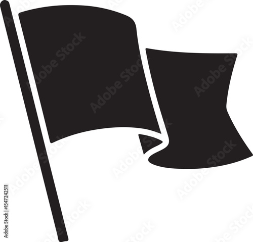 Half-mast flag vector illustration