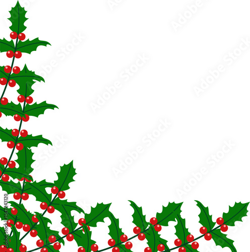 Leaf Christmas and Red Berries Decoration